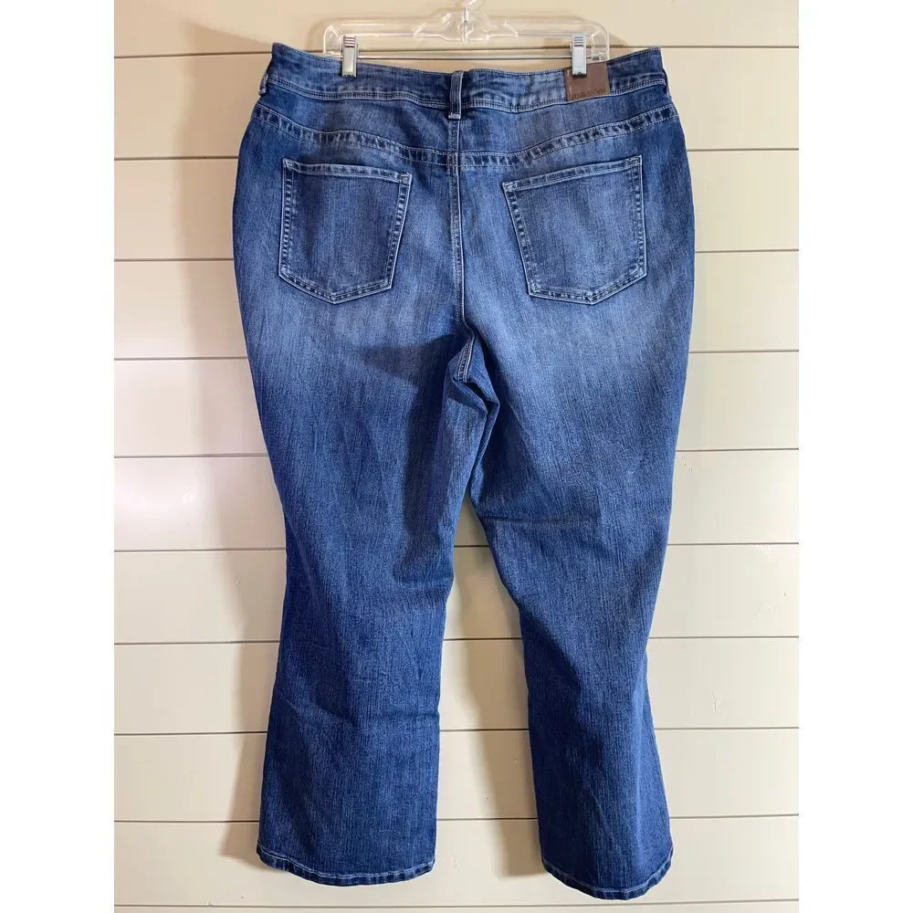 Maurices High-Rise Curvy Blue Denim Jeans Straight Leg Casual Everyday Wear 22W - Picture 3 of 7